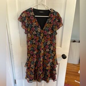 Ralph Lauren Floral Georgette Drop-Waist Dress